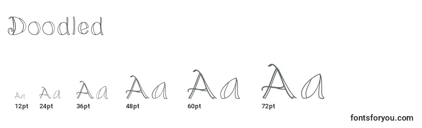 Doodled Font Sizes