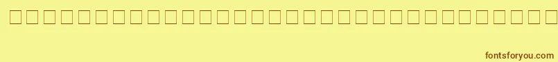 PokemonSolidNormal Font – Brown Fonts on Yellow Background