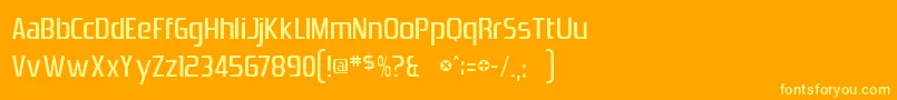 Ft39Normal Font – Yellow Fonts on Orange Background