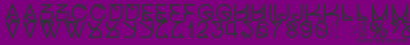 Helveticastrugglebold Font – Black Fonts on Purple Background