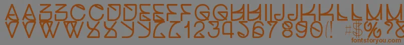 Weitere Informationen zur Helveticastrugglebold-Schriftart Helveticastrugglebold-Schriftart – Braune Schriften auf grauem Hintergrund