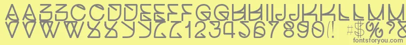 Helveticastrugglebold Font – Gray Fonts on Yellow Background