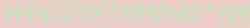 Helveticastrugglebold Font – Green Fonts on Pink Background