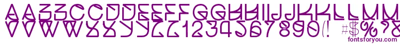 Helveticastrugglebold Font – Purple Fonts on White Background