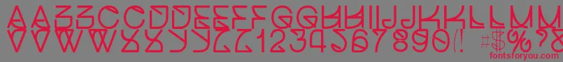 フォントHelveticastrugglebold – 赤い文字の灰色の背景