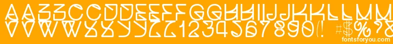 Helveticastrugglebold Font – White Fonts on Orange Background