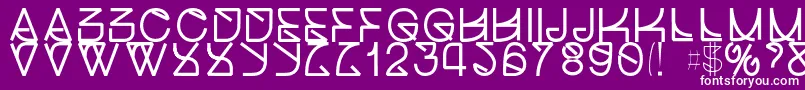 フォントHelveticastrugglebold – 紫の背景に白い文字