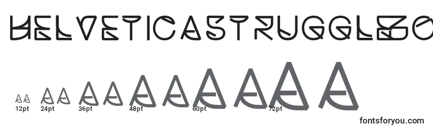 Helveticastrugglebold Font Sizes