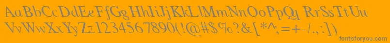 fuente DabbingtonReverseItalic – Fuentes Grises Sobre Fondo Naranja