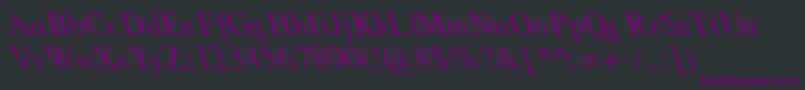 DabbingtonReverseItalic Font – Purple Fonts on Black Background