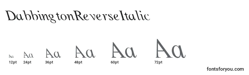 DabbingtonReverseItalic Font Sizes