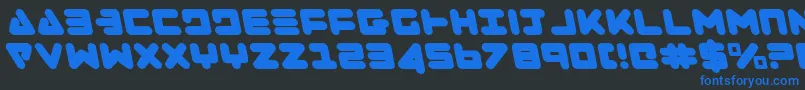 Zealotleft Font – Blue Fonts on Black Background