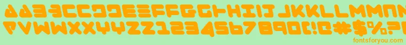 Zealotleft Font – Orange Fonts on Green Background