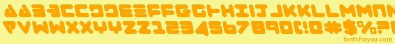 Zealotleft Font – Orange Fonts on Yellow Background