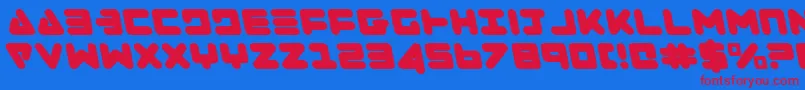 Zealotleft Font – Red Fonts on Blue Background