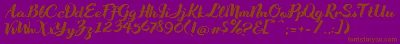 WakeUpBro Font – Brown Fonts on Purple Background