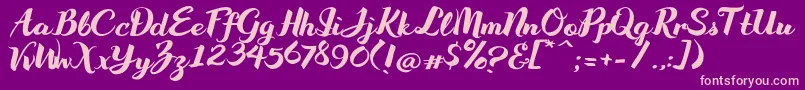 WakeUpBro Font – Pink Fonts on Purple Background