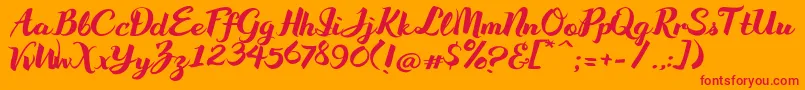 WakeUpBro Font – Red Fonts on Orange Background