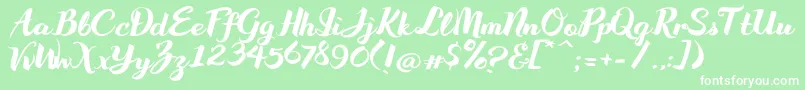 WakeUpBro Font – White Fonts on Green Background