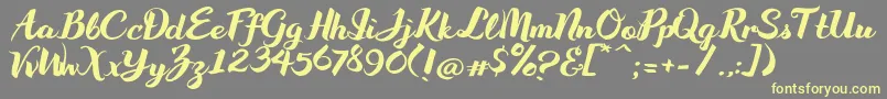 WakeUpBro Font – Yellow Fonts on Gray Background