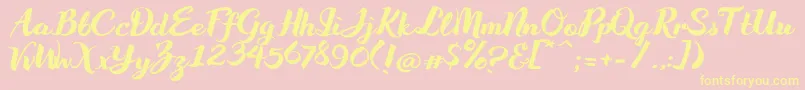 WakeUpBro Font – Yellow Fonts on Pink Background