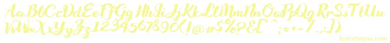 WakeUpBro Font – Yellow Fonts on White Background