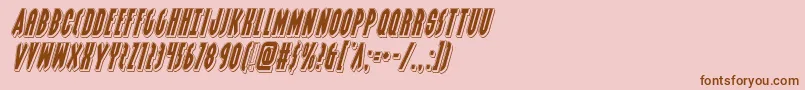Grendelsmotherpunchital Font – Brown Fonts on Pink Background