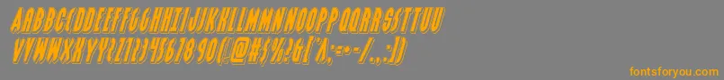 Grendelsmotherpunchital Font – Orange Fonts on Gray Background