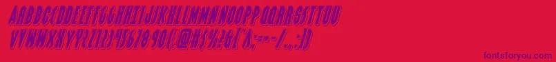 Grendelsmotherpunchital Font – Purple Fonts on Red Background
