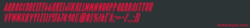 Grendelsmotherpunchital Font – Red Fonts on Black Background