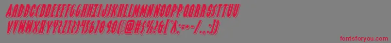 Grendelsmotherpunchital Font – Red Fonts on Gray Background