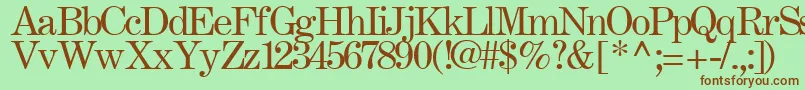 FastRegularTtstd Font – Brown Fonts on Green Background