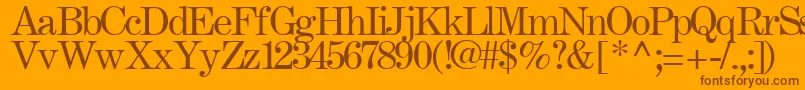 FastRegularTtstd Font – Brown Fonts on Orange Background