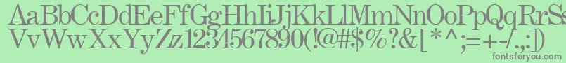 フォントFastRegularTtstd – 緑の背景に灰色の文字