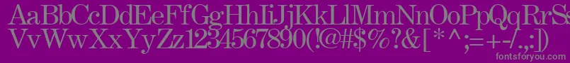 フォントFastRegularTtstd – 紫の背景に灰色の文字