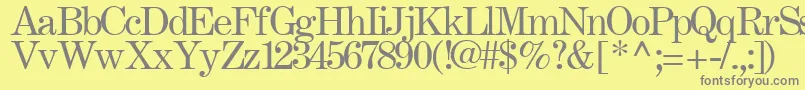 FastRegularTtstd Font – Gray Fonts on Yellow Background