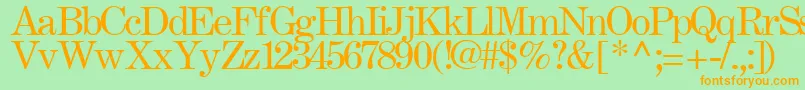 FastRegularTtstd Font – Orange Fonts on Green Background