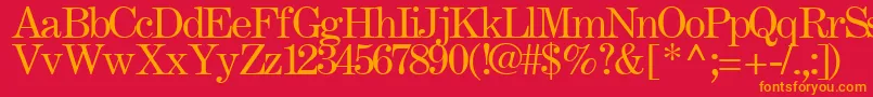 FastRegularTtstd Font – Orange Fonts on Red Background