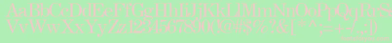 FastRegularTtstd-fontti – vaaleanpunaiset fontit vihreällä taustalla
