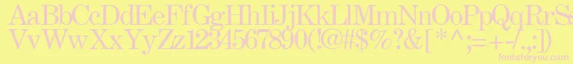 Шрифт FastRegularTtstd – розовые шрифты на жёлтом фоне