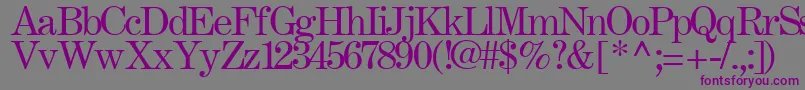 フォントFastRegularTtstd – 紫色のフォント、灰色の背景