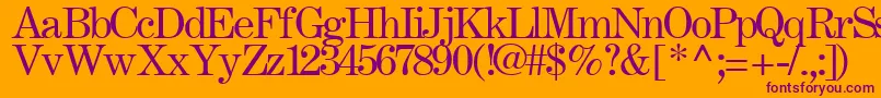 Шрифт FastRegularTtstd – фиолетовые шрифты на оранжевом фоне