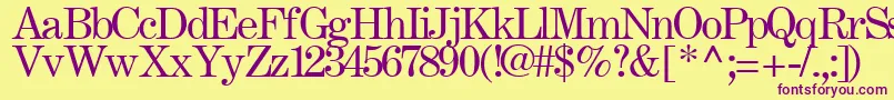 FastRegularTtstd Font – Purple Fonts on Yellow Background