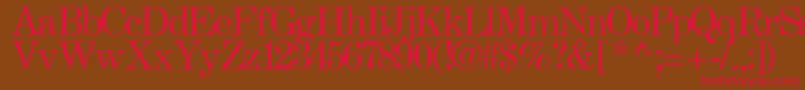 FastRegularTtstd Font – Red Fonts on Brown Background