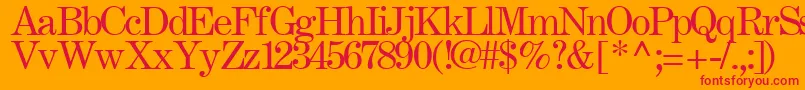 FastRegularTtstd Font – Red Fonts on Orange Background