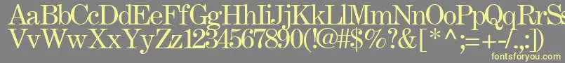 Шрифт FastRegularTtstd – жёлтые шрифты на сером фоне