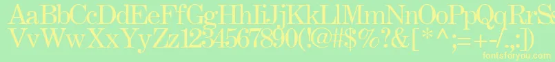 FastRegularTtstd Font – Yellow Fonts on Green Background