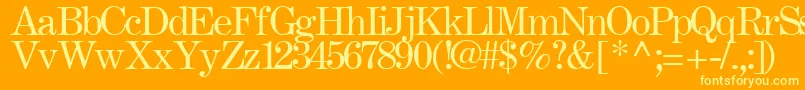 FastRegularTtstd Font – Yellow Fonts on Orange Background