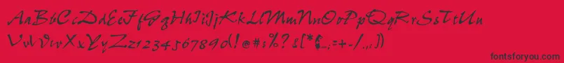 Snappy Font – Black Fonts on Red Background