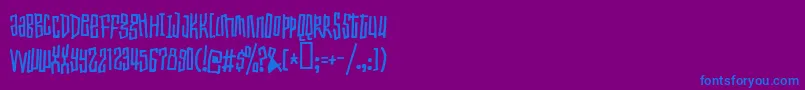 Toxicwaist Font – Blue Fonts on Purple Background